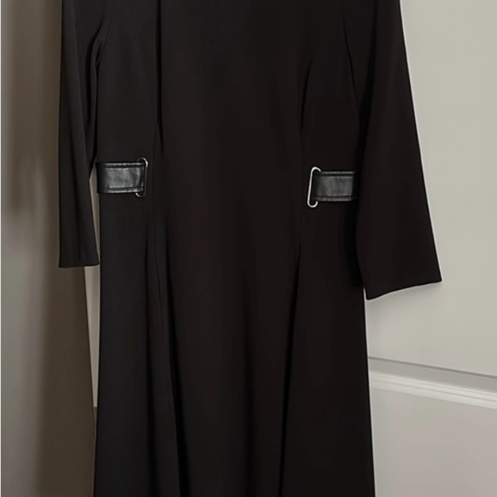 DKNY Black Sheath Dress 3/4 Sleeve size 8
